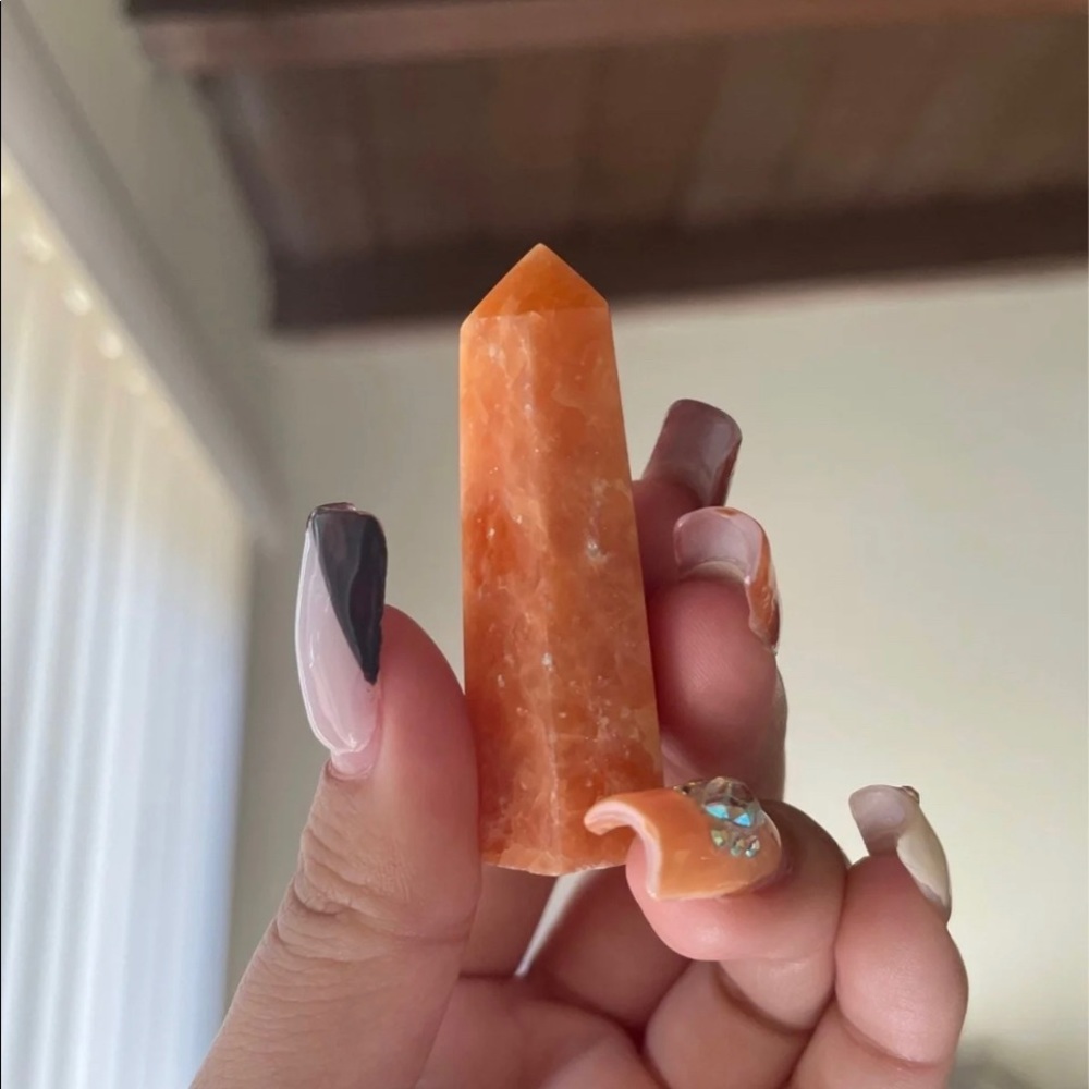**SOLD Sun stone crystal point tower